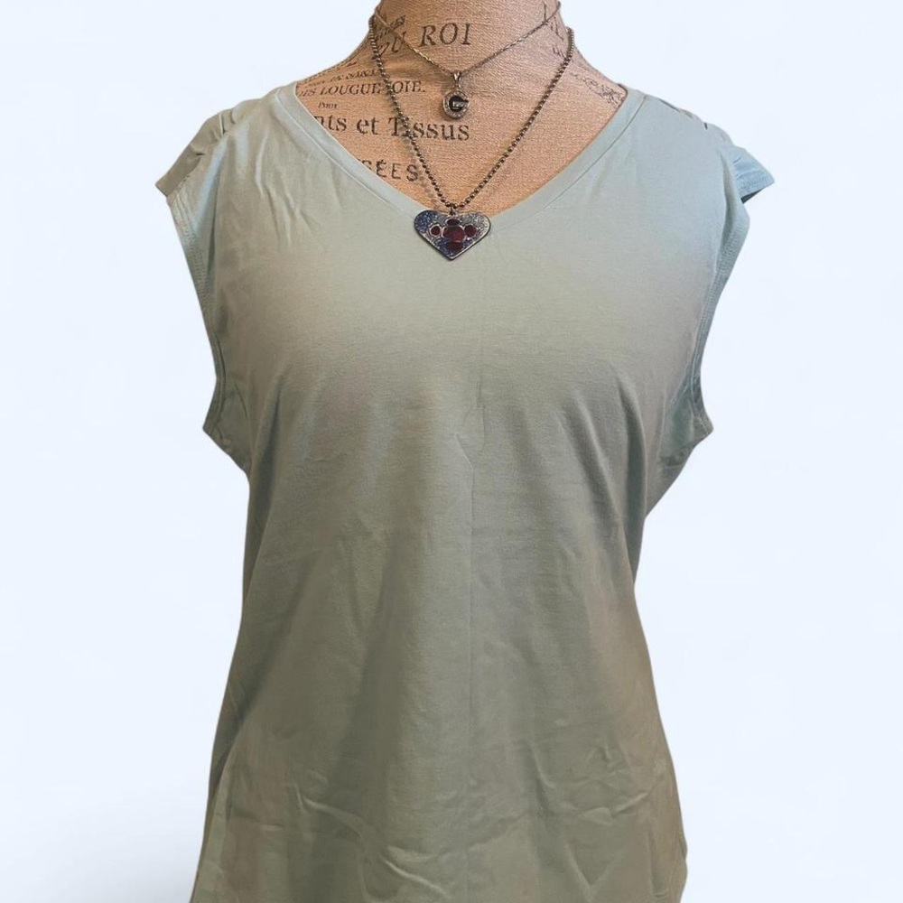 G.H BASS • Y2K Baby Blue V Neck Blouse • Size - L • NWT Vintage